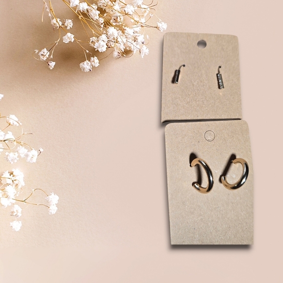 Six Pair Goldtone Hoop Earrings - Picture 2 of 4